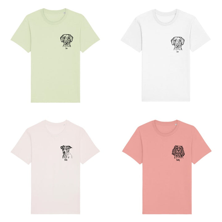 T-shirt  personnalisé de portrait d’animal de compagnie