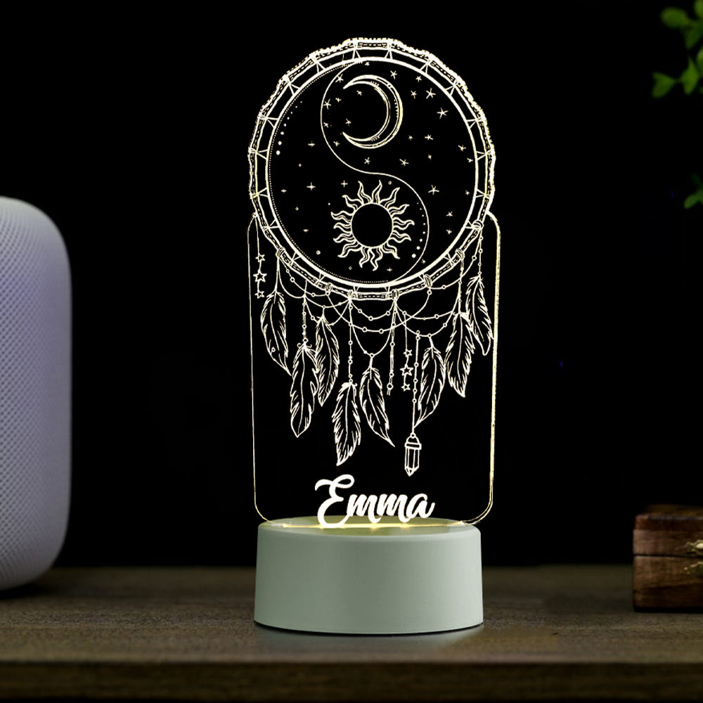 Lampe de chevet Attrape-rêves LED Lumières coloréese personnalisée