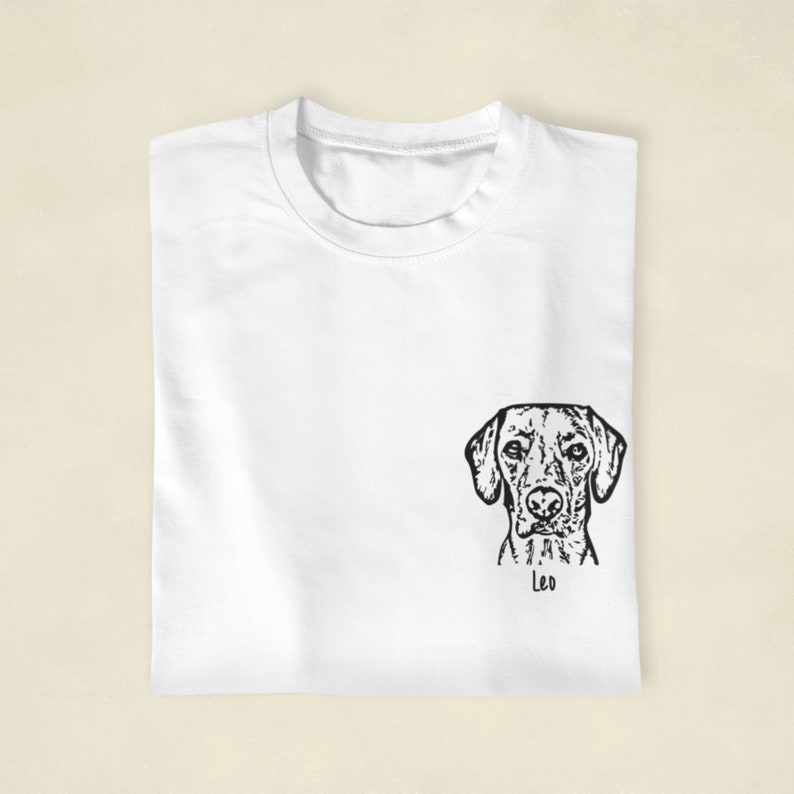 T-shirt  personnalisé de portrait d’animal de compagnie