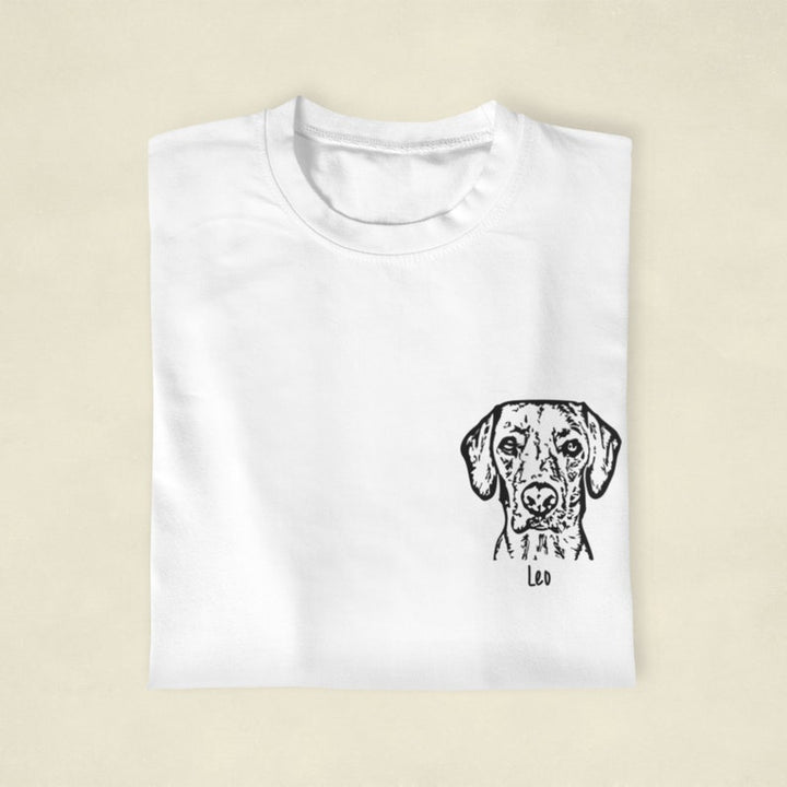 T-shirt  personnalisé de portrait d’animal de compagnie
