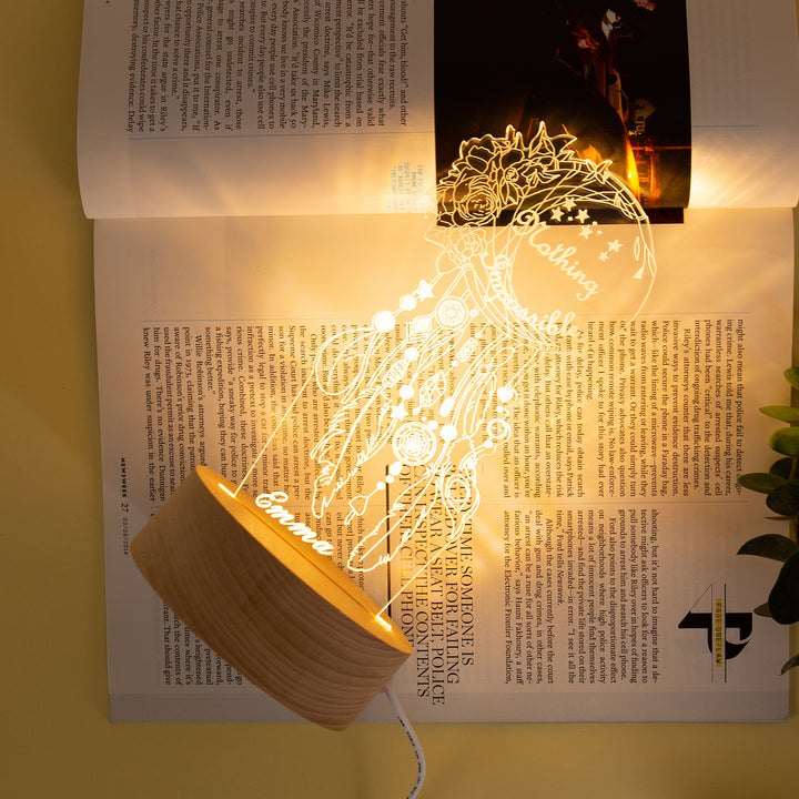 Lampe de chevet Attrape-rêves LED Lumières coloréese personnalisée