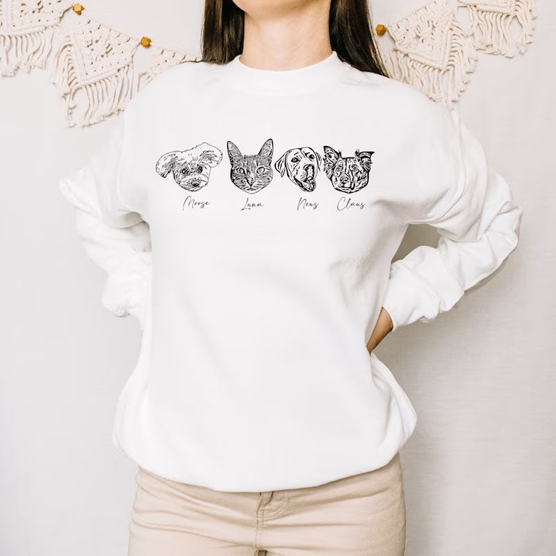 Personnalisation de plusieurs motifs d'animaux-sweatshirt