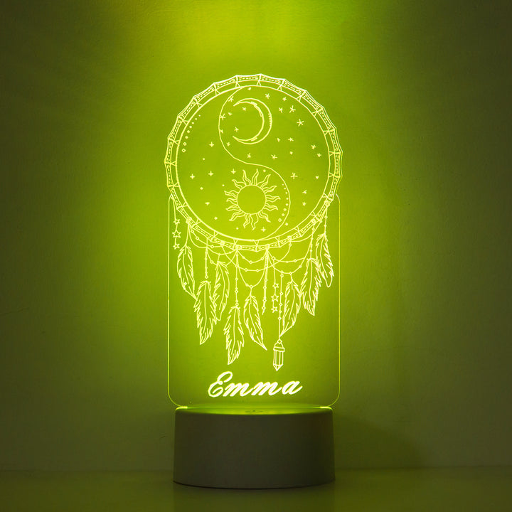 Lampe de chevet Attrape-rêves LED Lumières coloréese personnalisée