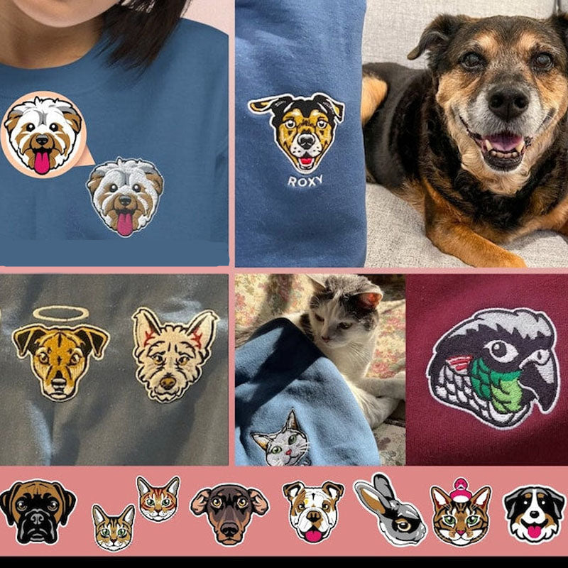 Pull pour animaux de compagnie brodé personnalisé - Dessin animé