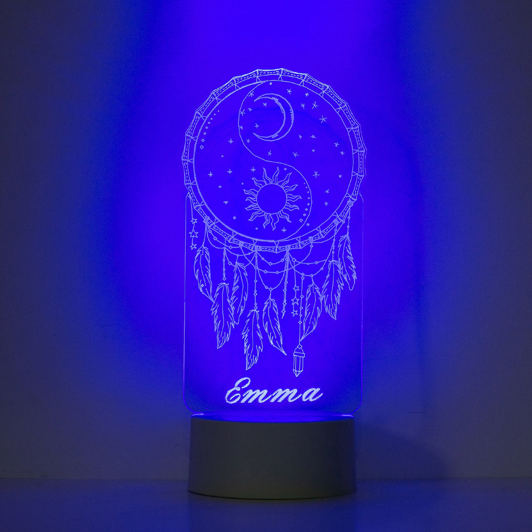 Lampe de chevet Attrape-rêves LED Lumières coloréese personnalisée