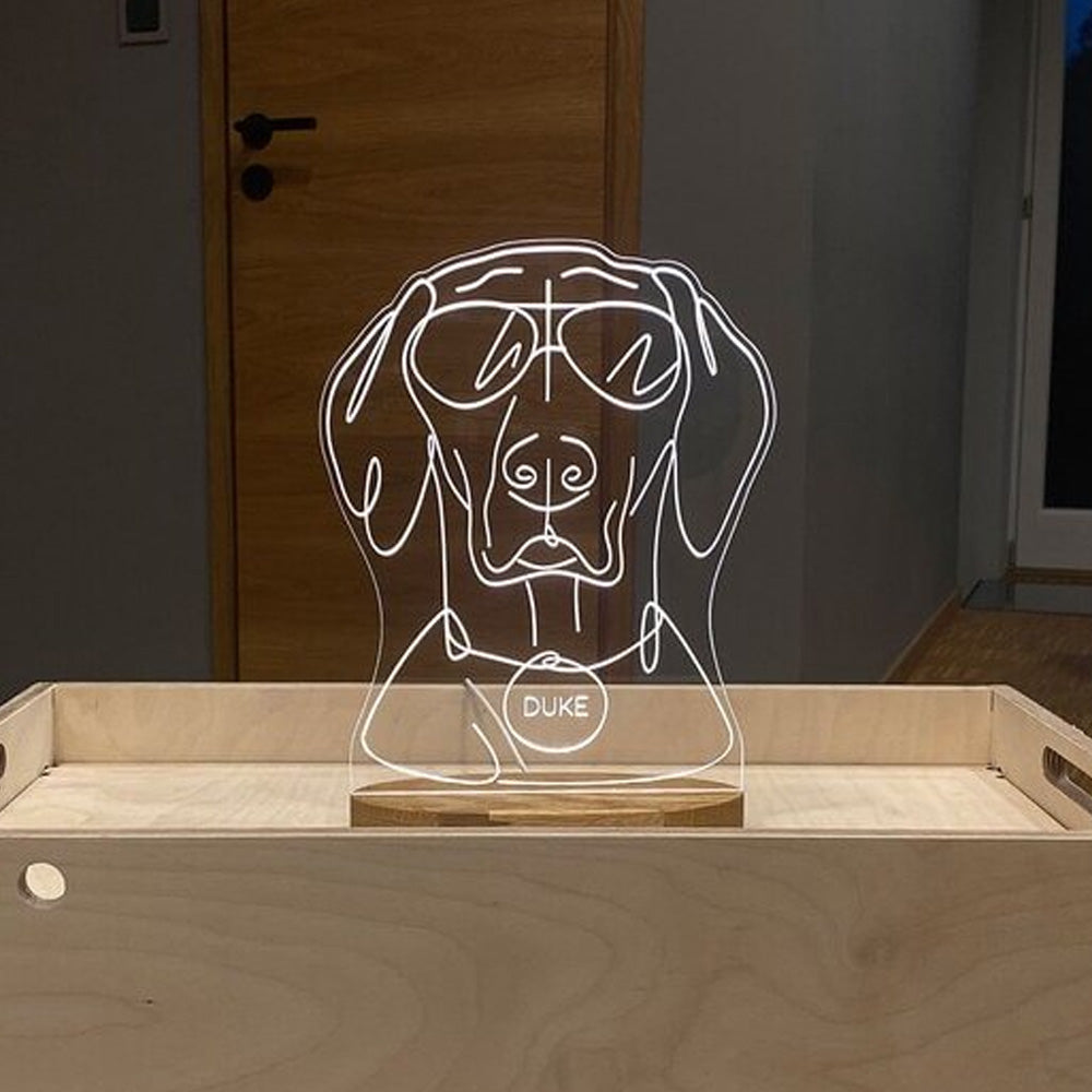 Portrait de lampe à LED de votre animal de compagnie
