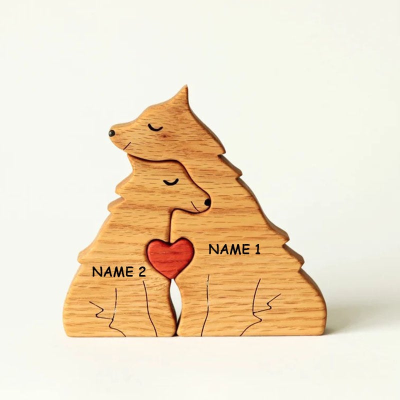 2-10 Prénoms🐺Puzzle de la famille Loup Timber
